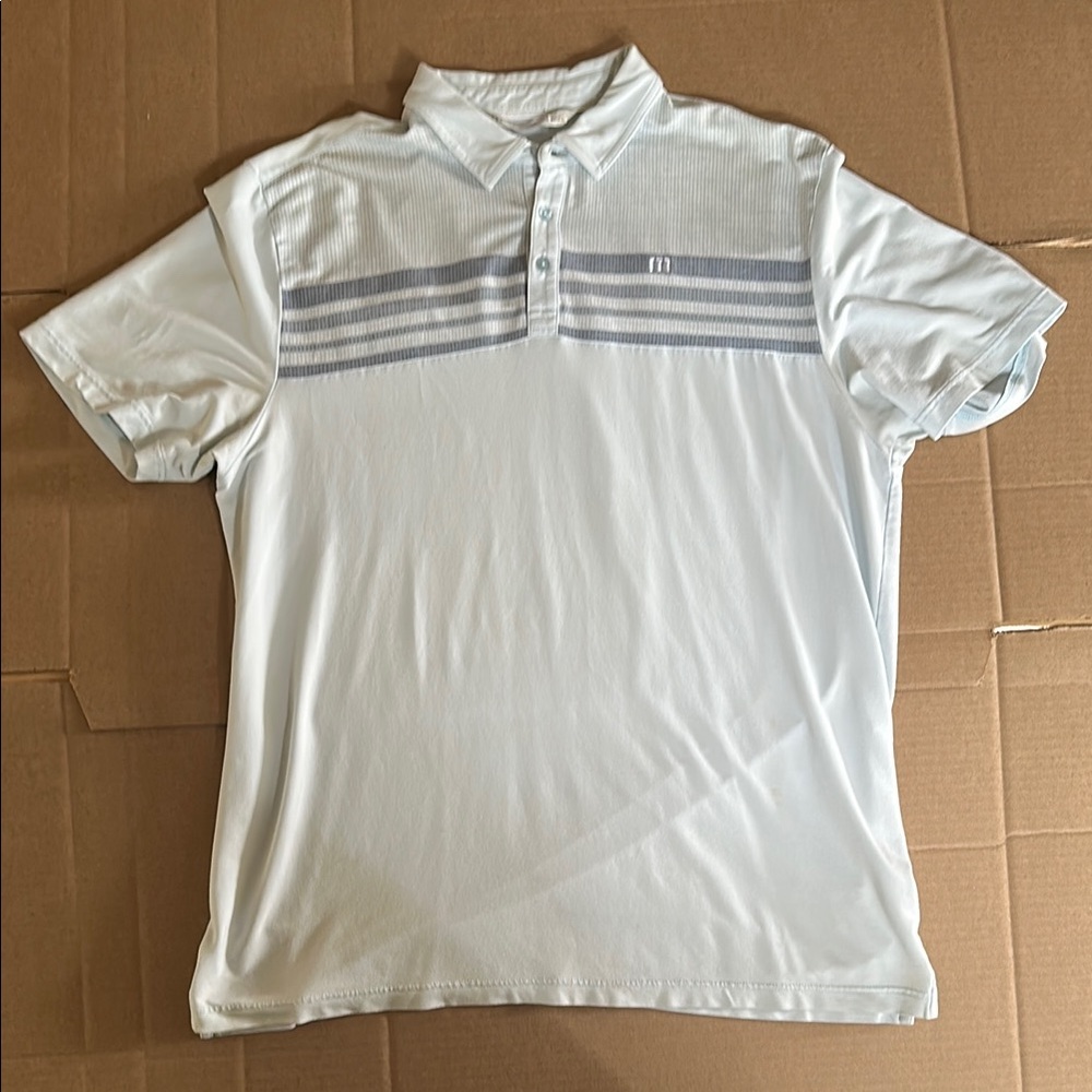 Travis Mathew Light blue and Gray Polo Shirt